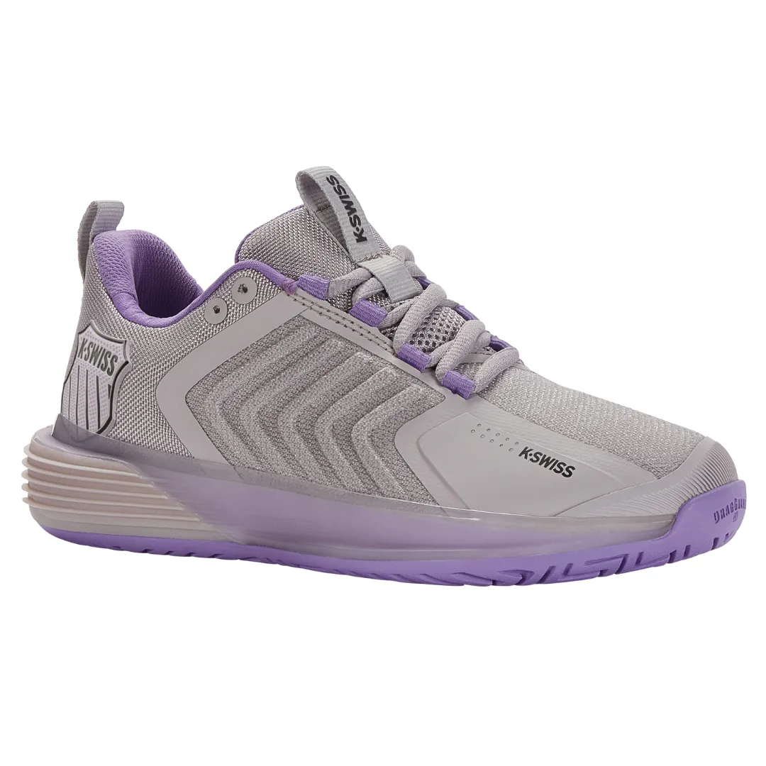 K Swiss Ultrashot 3 Women Tennis Shoes  - Rain/Purple/Moonless Anti Slip Stable Step