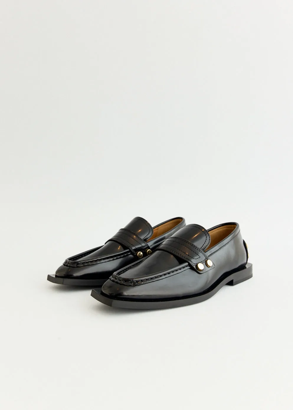 Studs Square Toe Loafers Functional Fit Chill Fit
