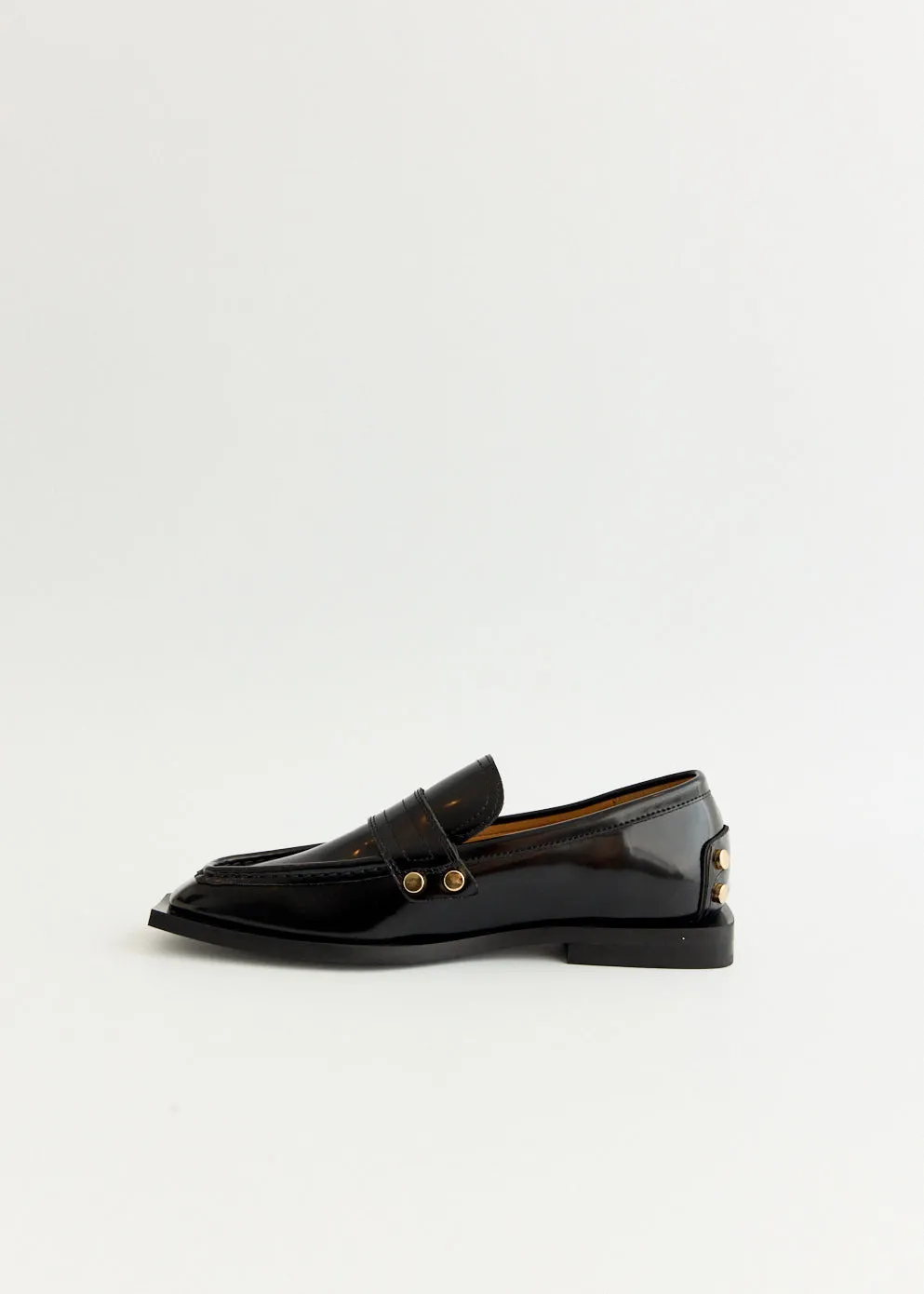 Studs Square Toe Loafers Steady Hike