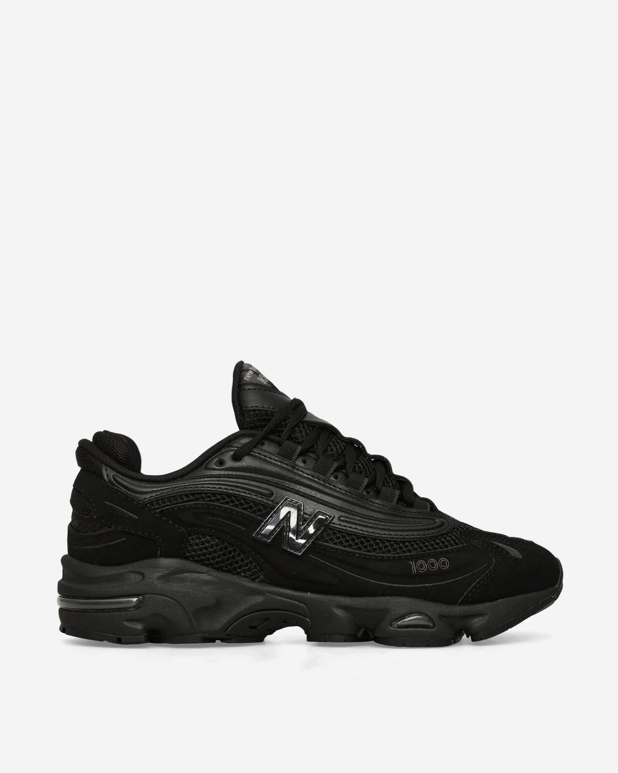 1000 Sneakers Black Stylish Appearance Zip Closure