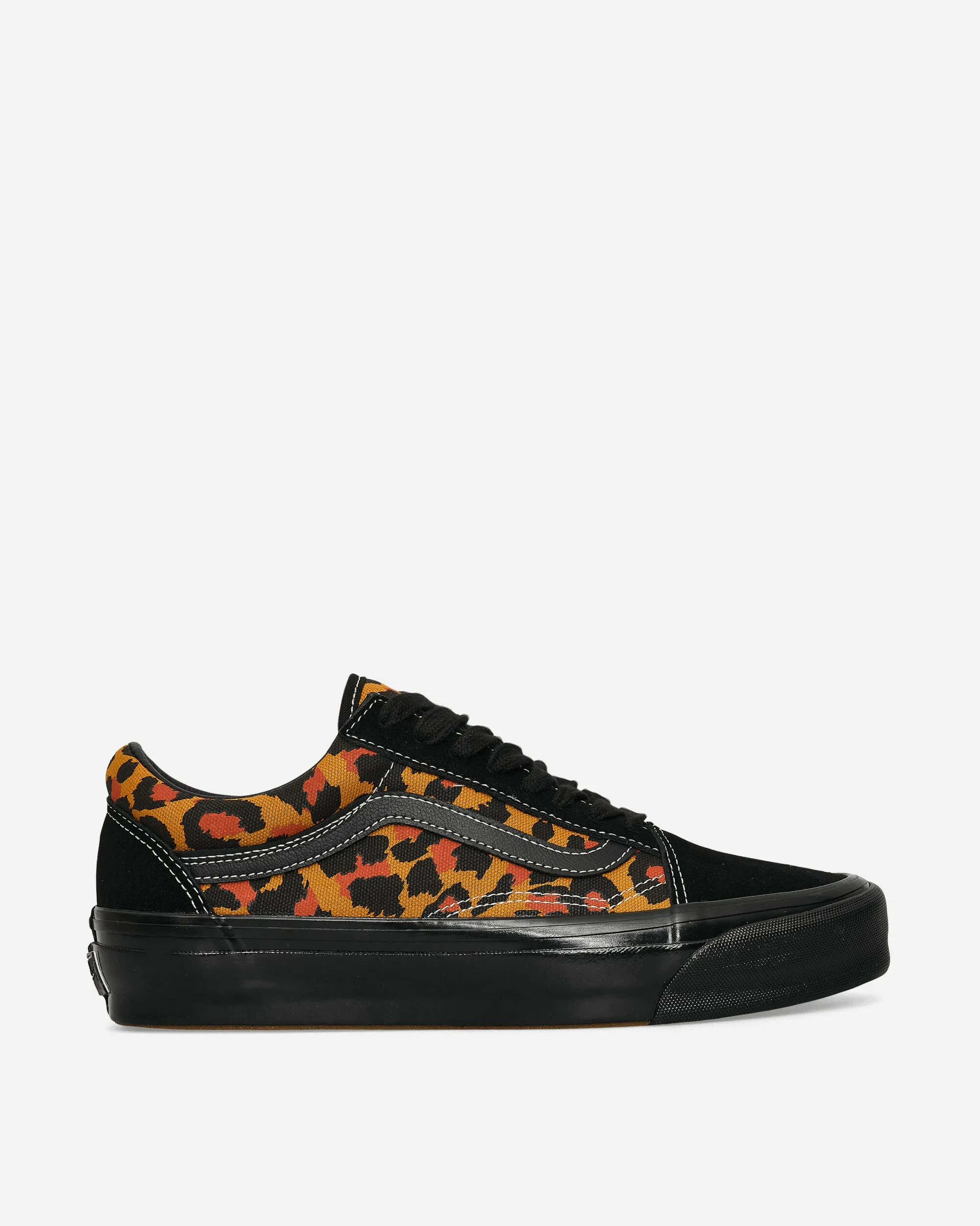 Feast Walk night stroll Premium Old Skool Leopard Sneakers Black / Orange