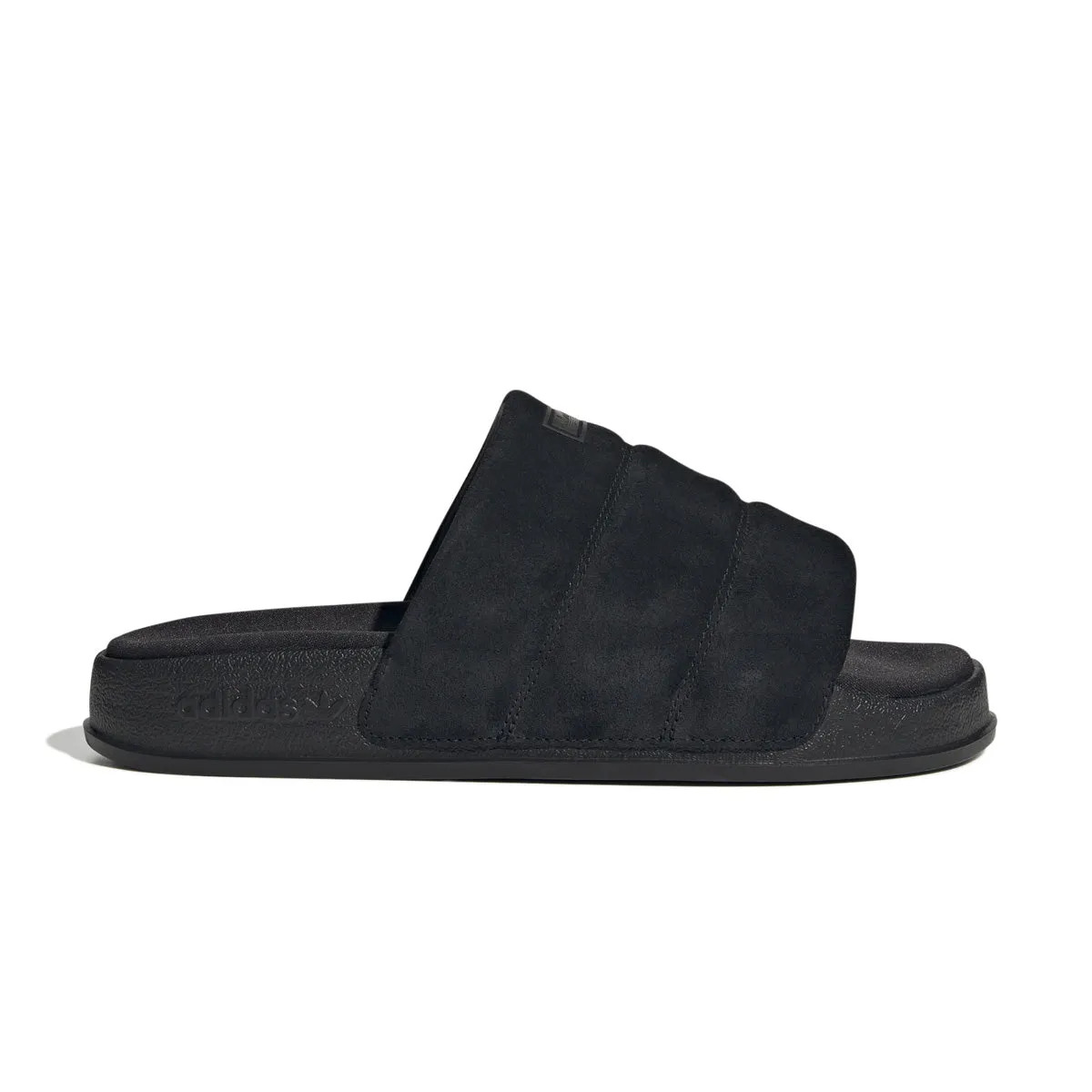 Wmns Adilette Essentials 'Core Black' Block Stride