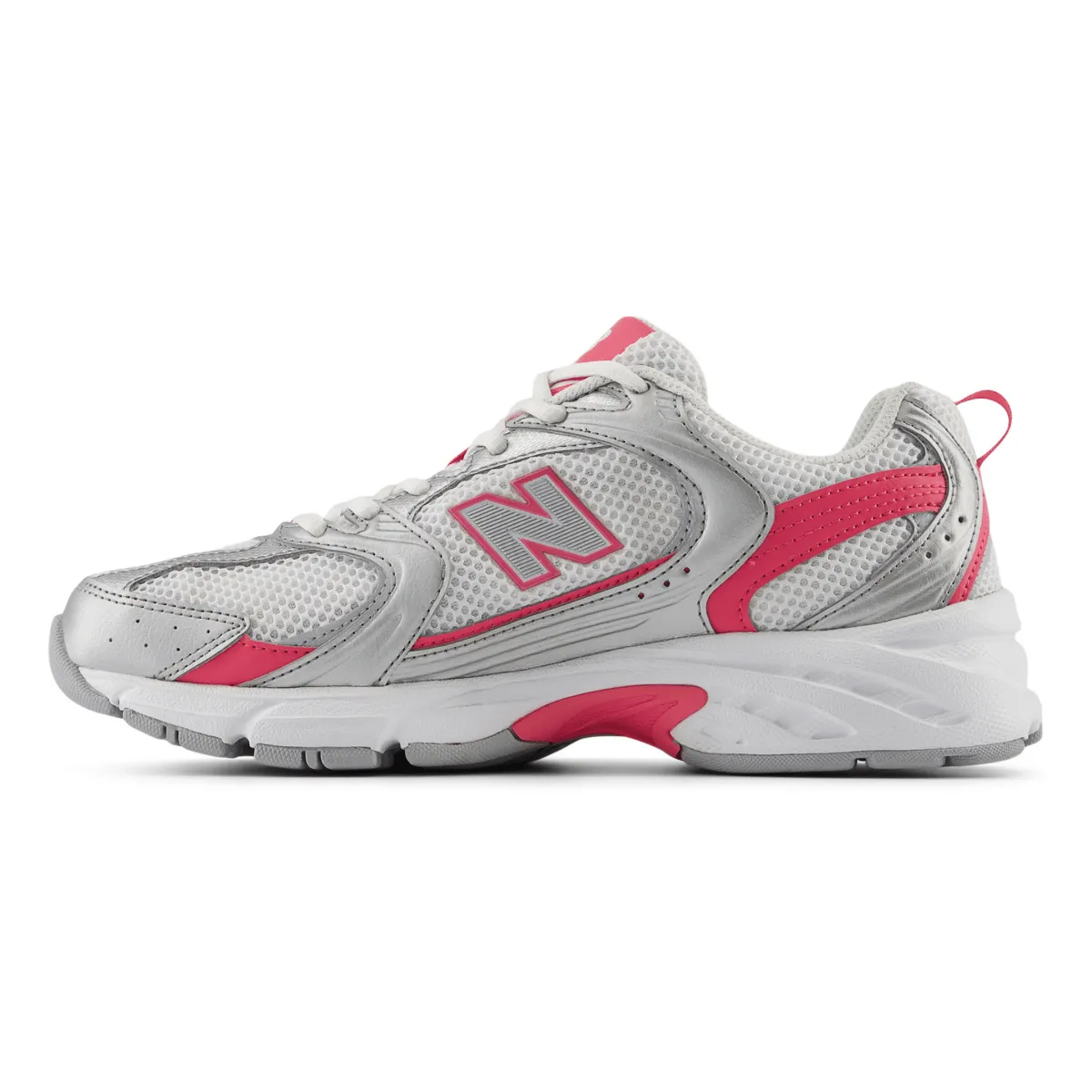 Urban Fashion Breathable Fit New Balance Men's U530RSB Silver Metallic/Dragon Berry/White