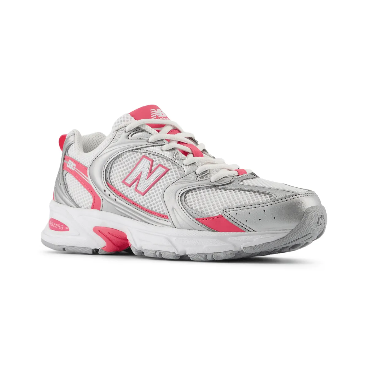 night stroll New Balance Men's U530RSB Silver Metallic/Dragon Berry/White