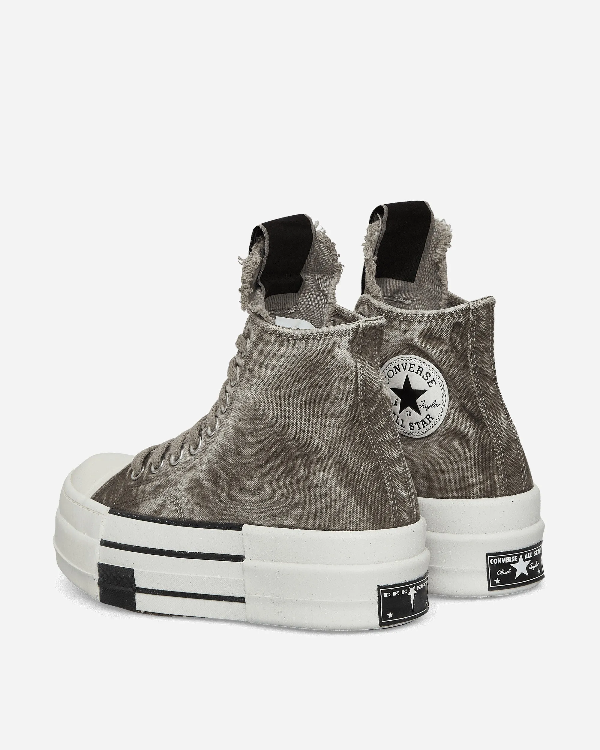 DRKSHDW DBL DRKSTR OVERDYE Chuck 70 Hi Sneakers Concrete Flexible form Wind Jog