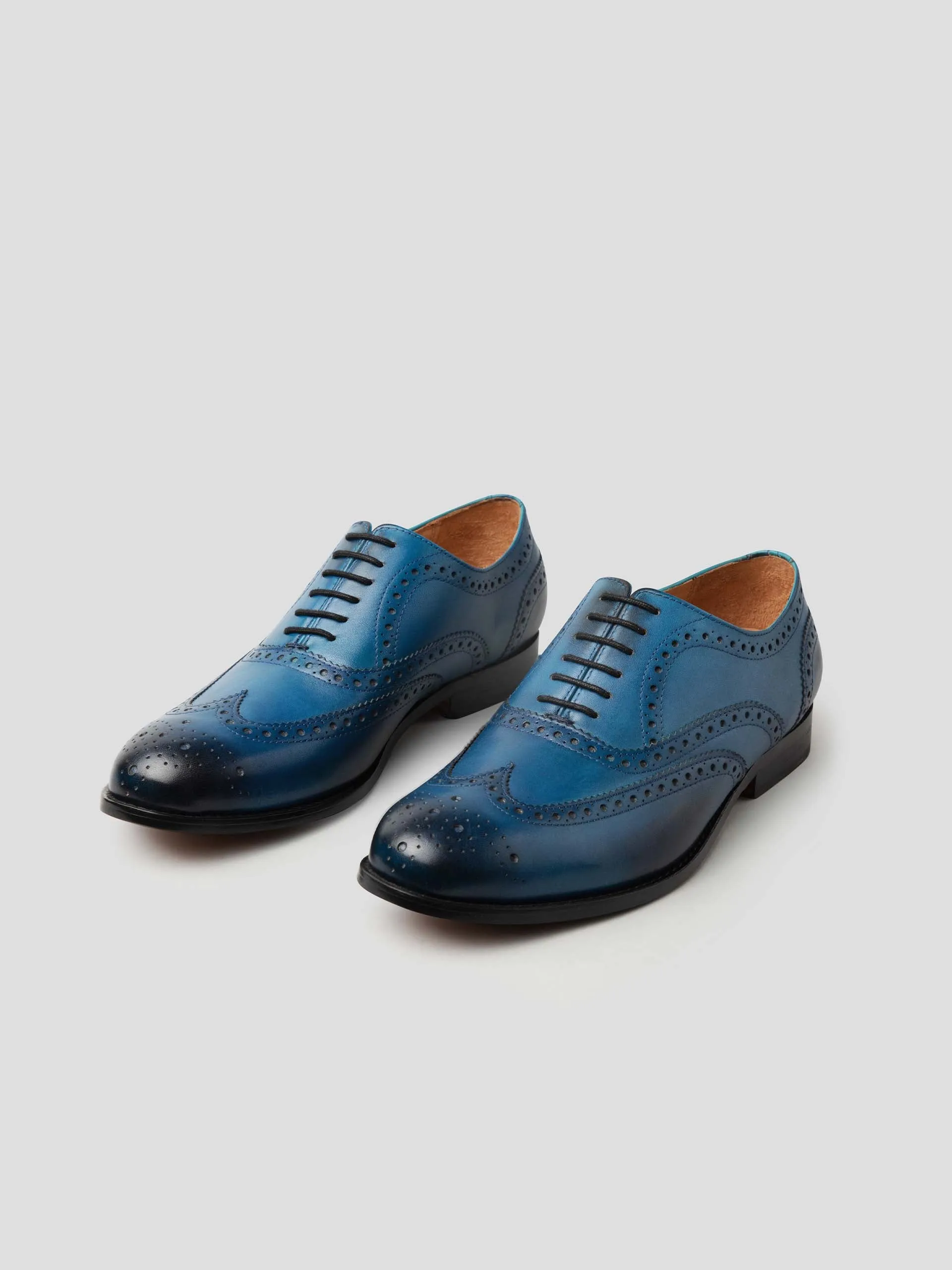 Nicholas Wingtip Oxford - Blue Sharp Style