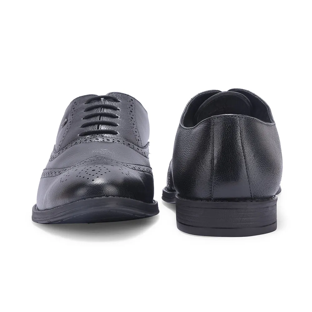 Classic Comfort Healers Black Formal Lacing Oxford Shoes For Men SAGAR-15 By Liberty