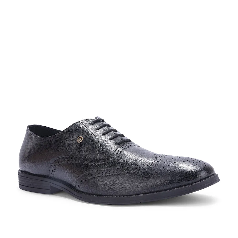 Weekend Fashion Healers Black Formal Lacing Oxford Shoes For Men SAGAR-15 By Liberty