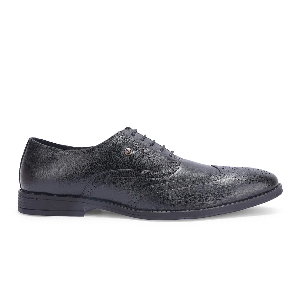 Healers Black Formal Lacing Oxford Shoes For Men SAGAR-15 By Liberty Classic Style