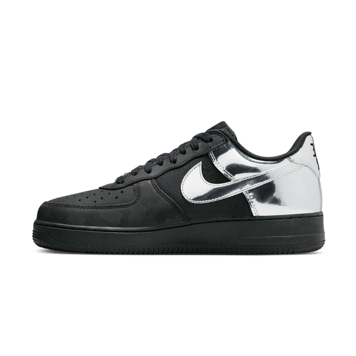 Air Force 1 Low 'Black Metallic Silver' Gentle Step