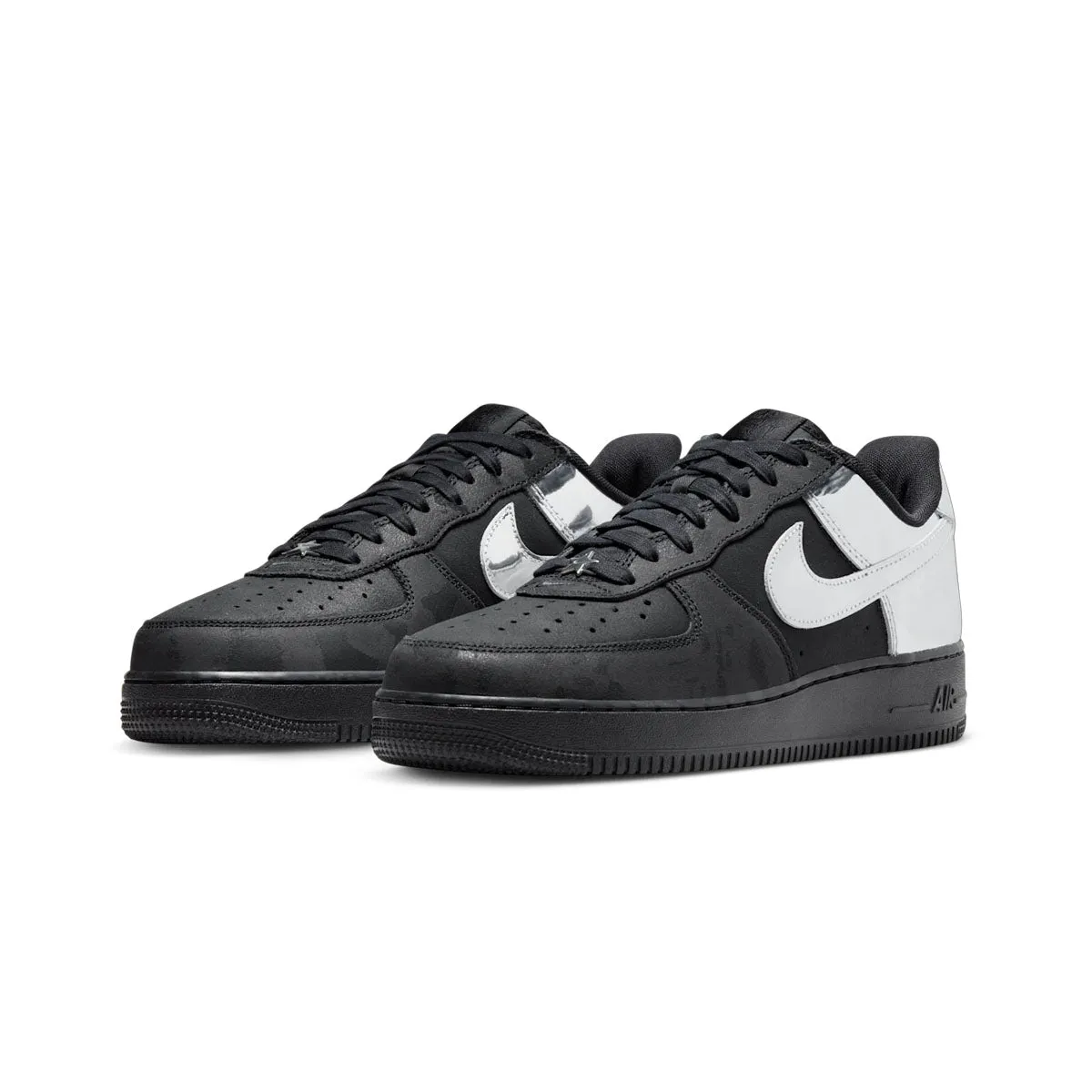Grip Enhancement Flex Groove Technology Air Force 1 Low 'Black Metallic Silver'