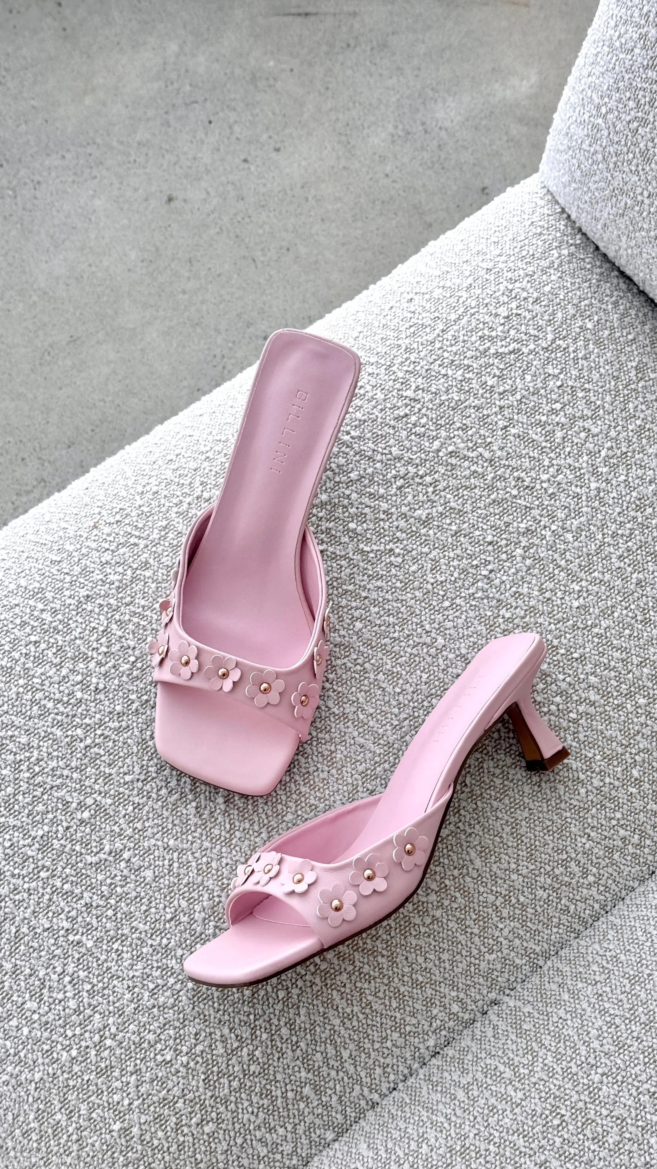 Tessie Heel - Baby Pink Delicate Heel Evening Sandals