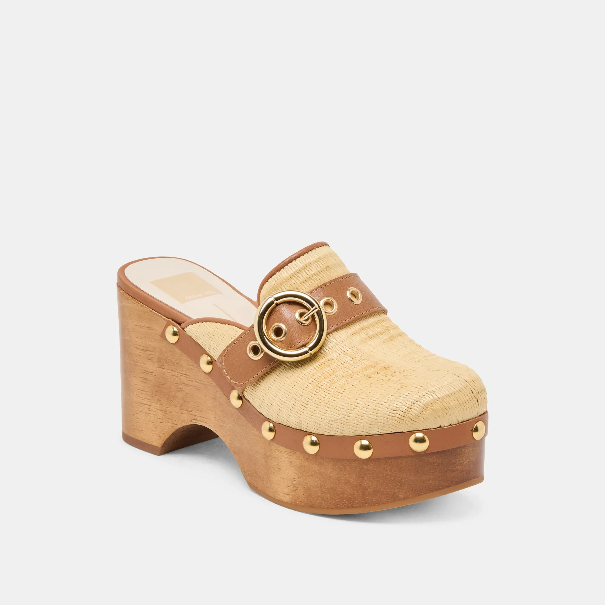 Wide toe box DEBRAH CLOGS LT NATURAL RAFFIA