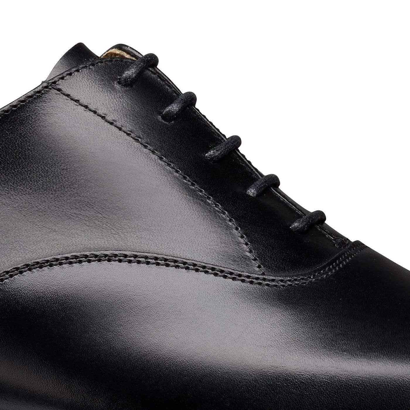 Hallam Black Calf Smooth Leather Oxfords