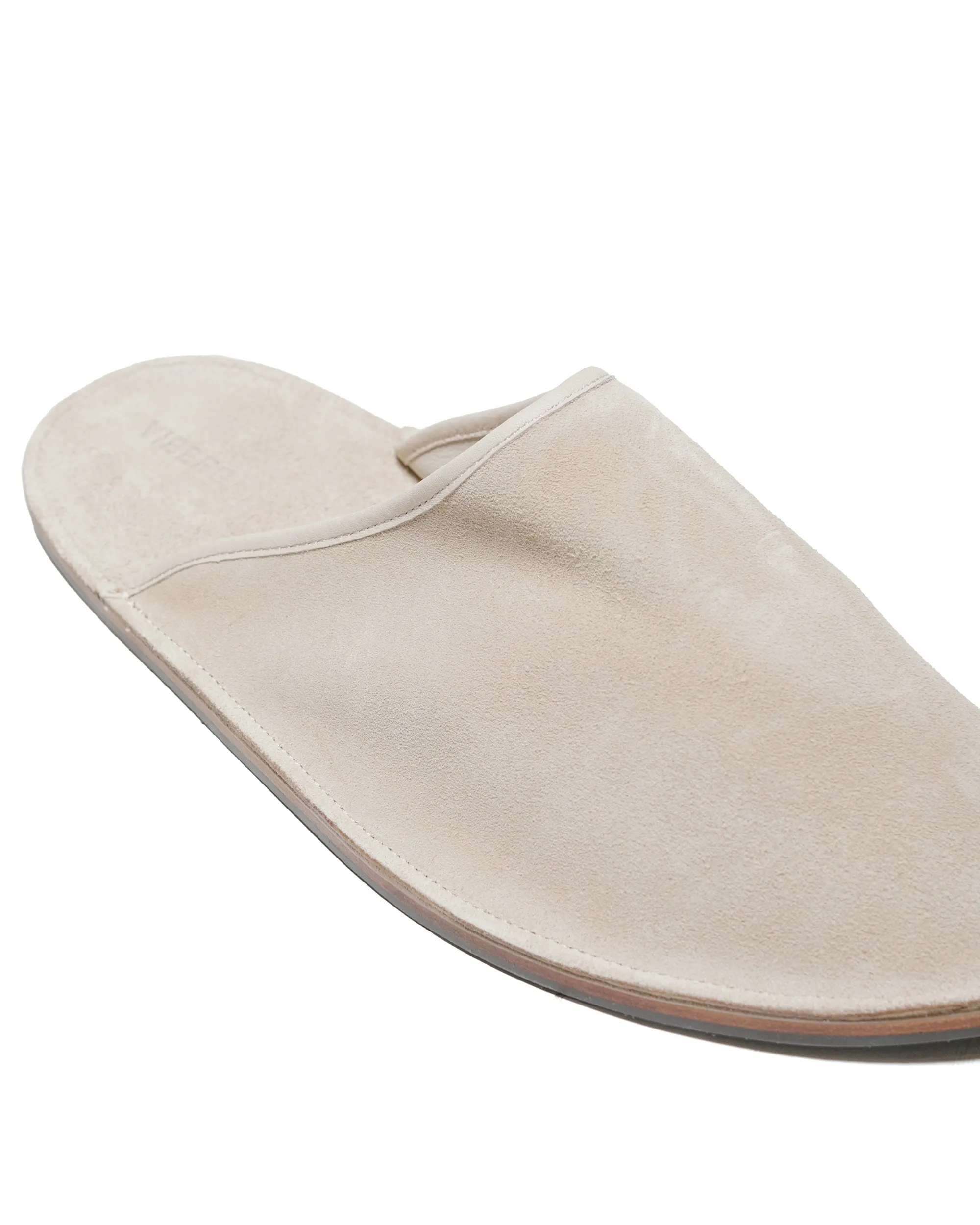 Lake Side Sand Step Viberg Slide Parchment Janus Calf Suede