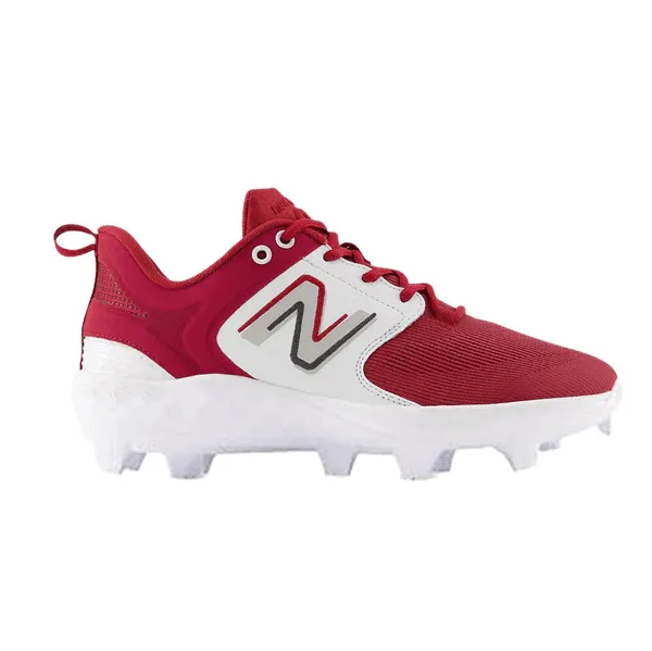 New Balance Men's Fresh Foam 3000 V6 Molded Baseball Cleats - Crimson with White - PL3000M6 Premium Craft