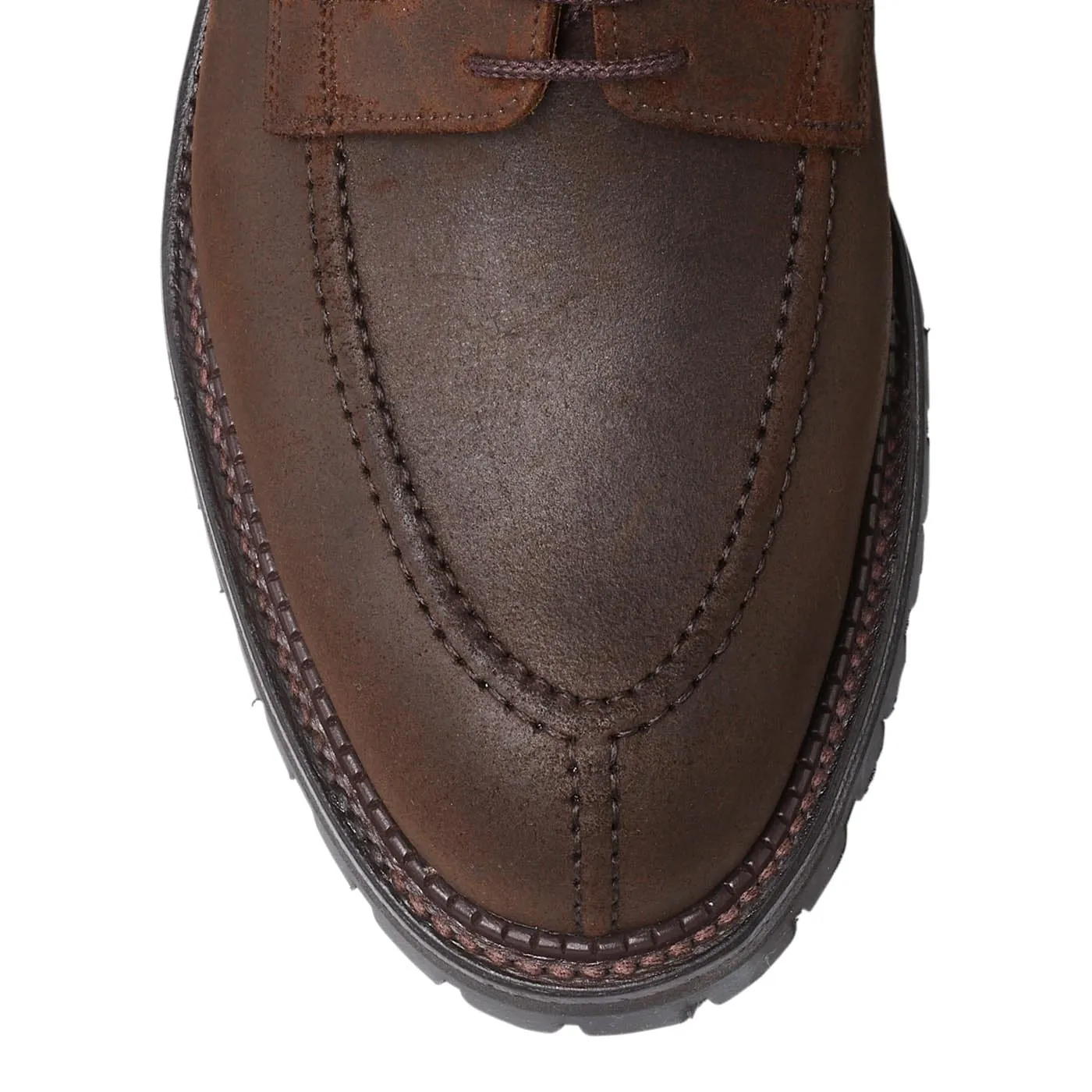 Denver Dark Brown Rough-Out Suede Step Ease Mesh Panel