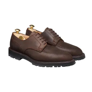 Minimal Design Polished Shine Denver Dark Brown Rough-Out Suede