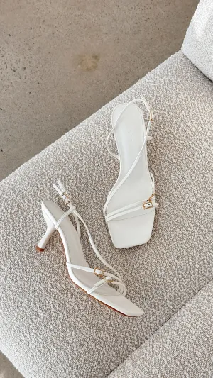 Wedge Style Toshie Heel - White