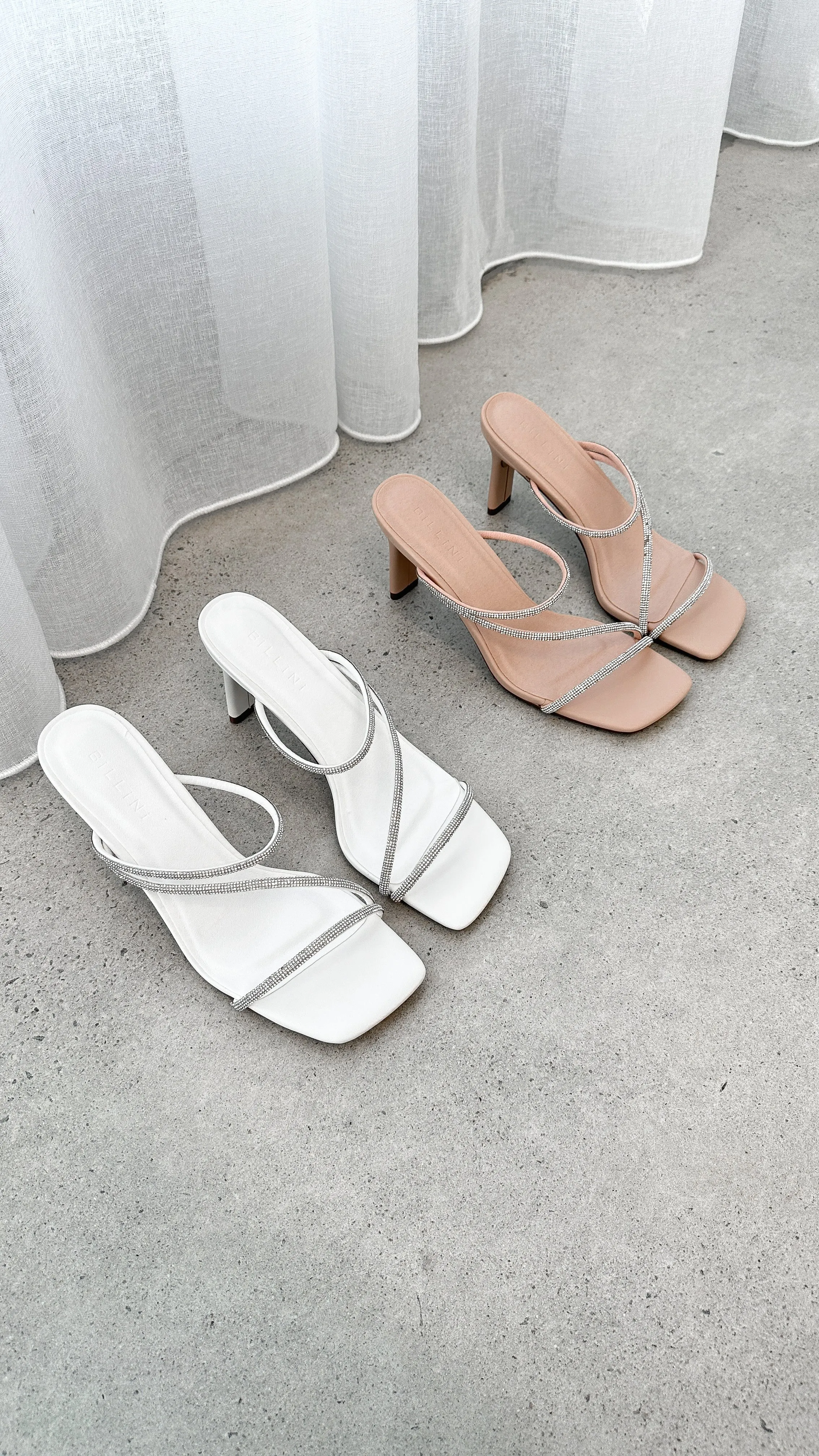 Refined Finish Femi Heel - Nude Diamante