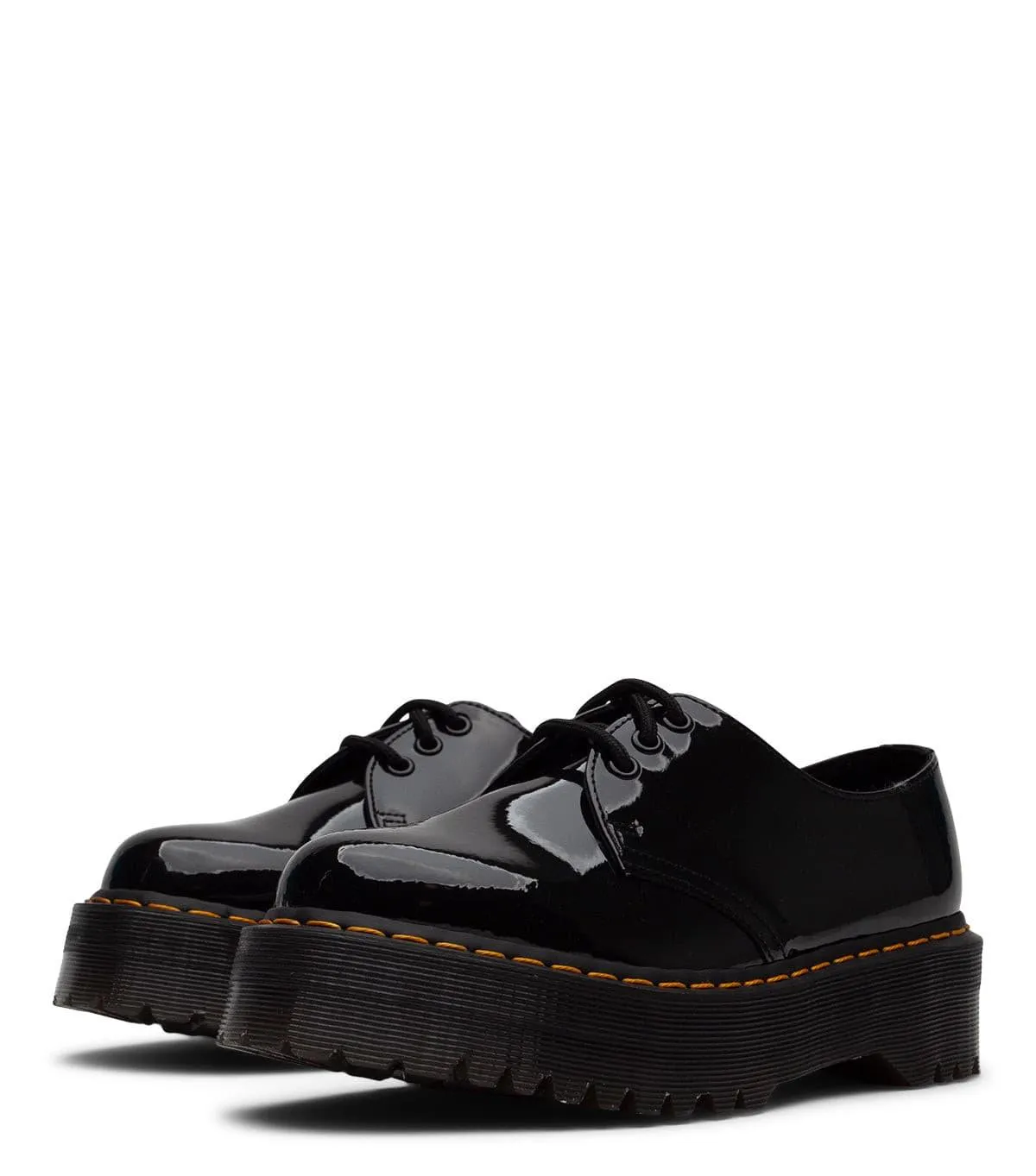 Dr. Martens 1461 Quad Patent Leather Platform Oxford Black adults - style