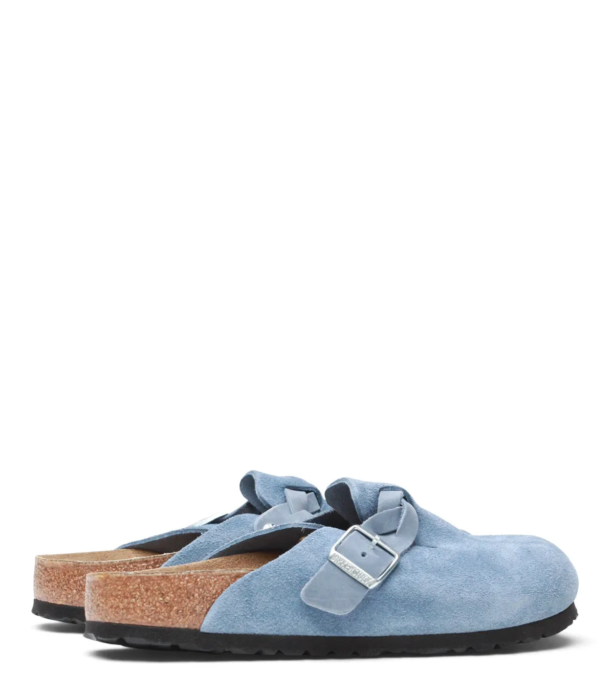 Birkenstock Boston Suede Braided Blue Superior ease Animal Print