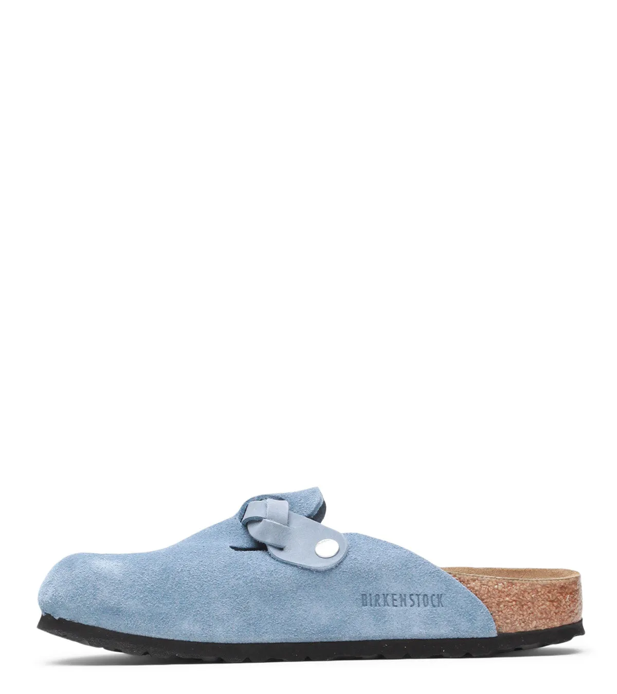 Birkenstock Boston Suede Braided Blue Distinctive Design