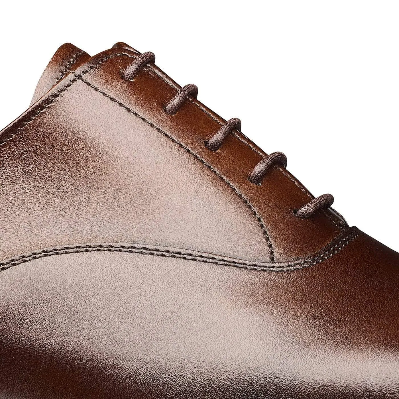 Dorset 2 Dark Brown Burnished Calf Split Toe Oxfords Cognac Oxfords