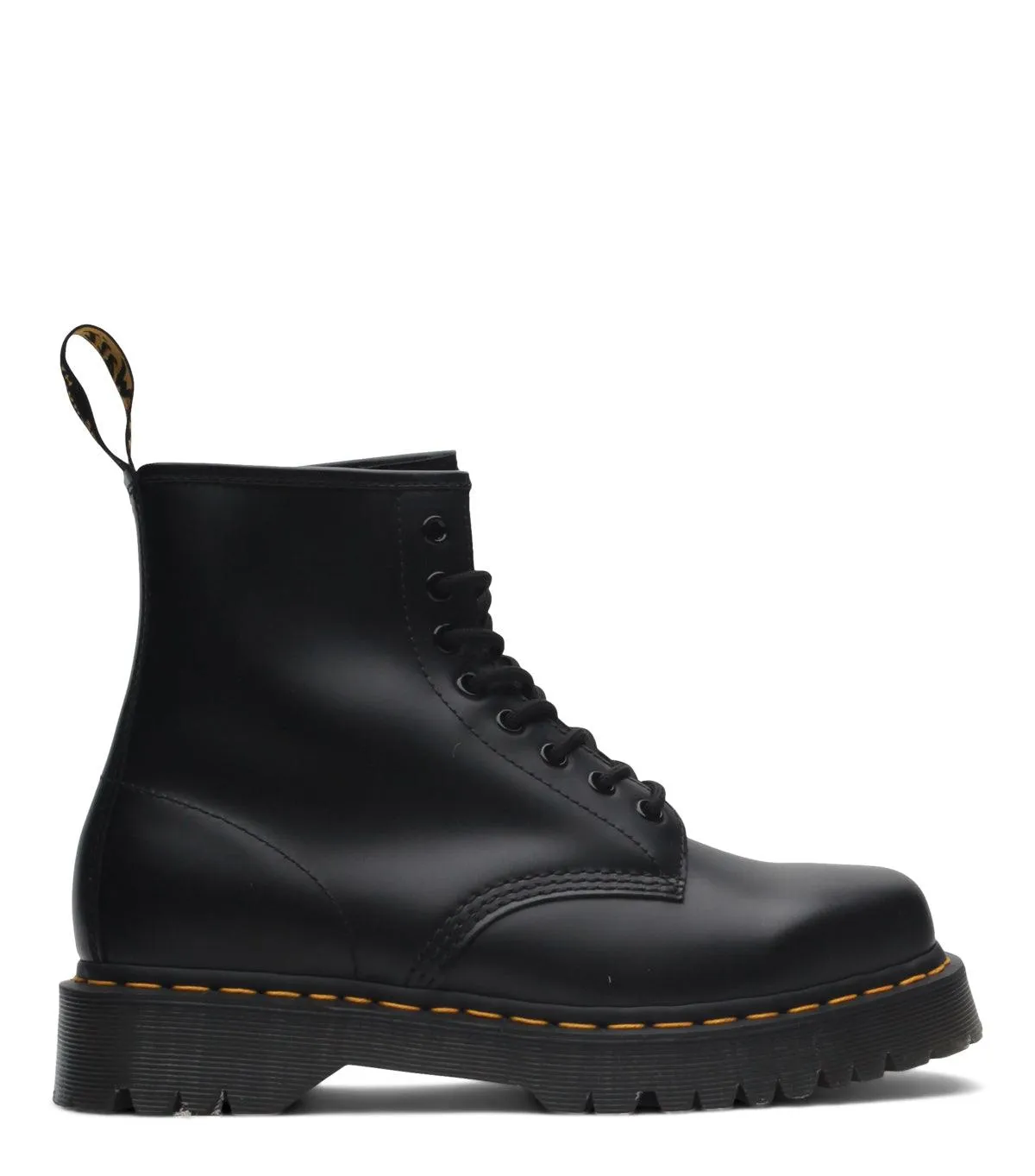 softest Dr. Martens 1460 Bex Squared Toe Leather Lace Up Smooth Boots Black