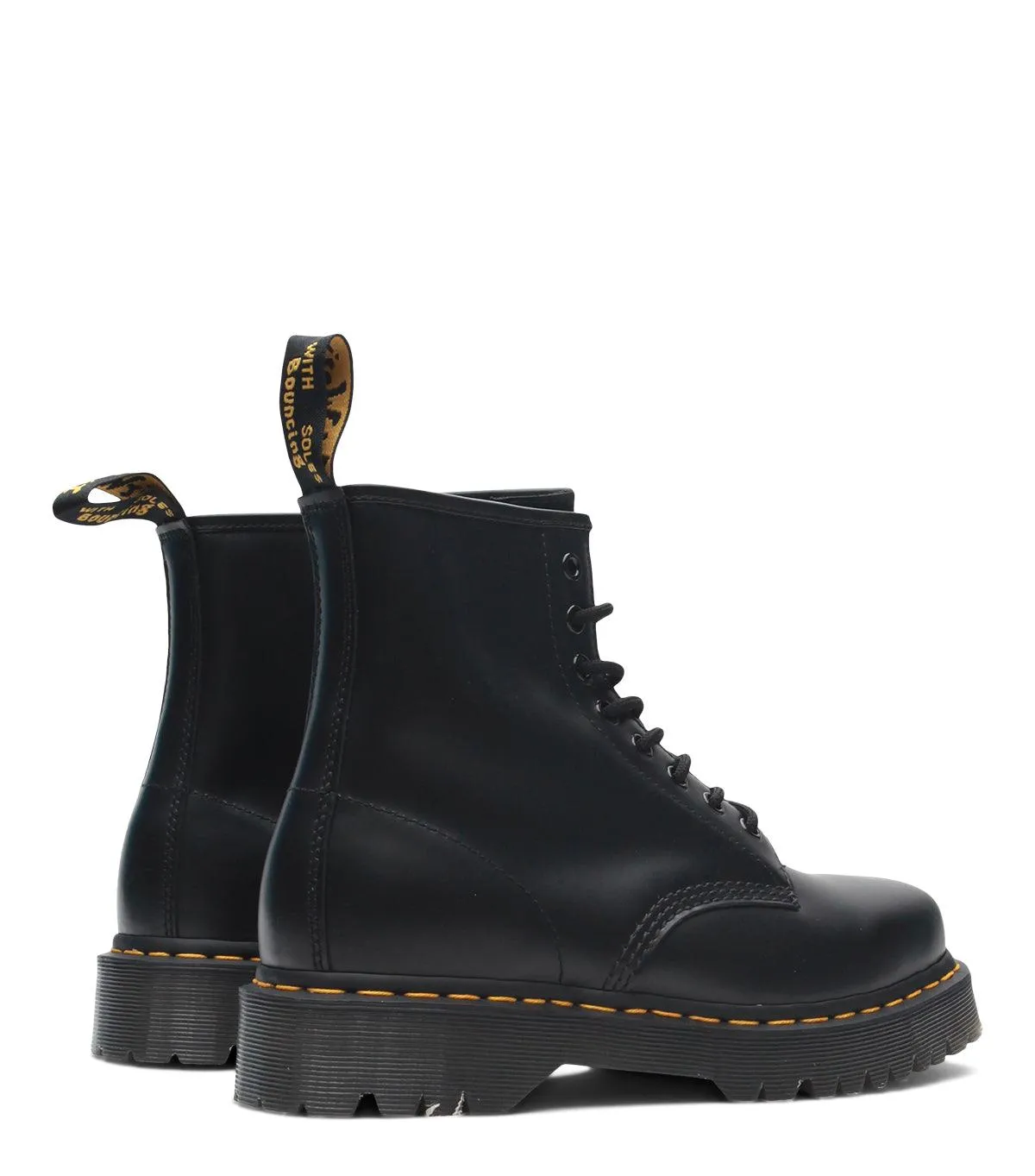 Dr. Martens 1460 Bex Squared Toe Leather Lace Up Smooth Boots Black All-day lining