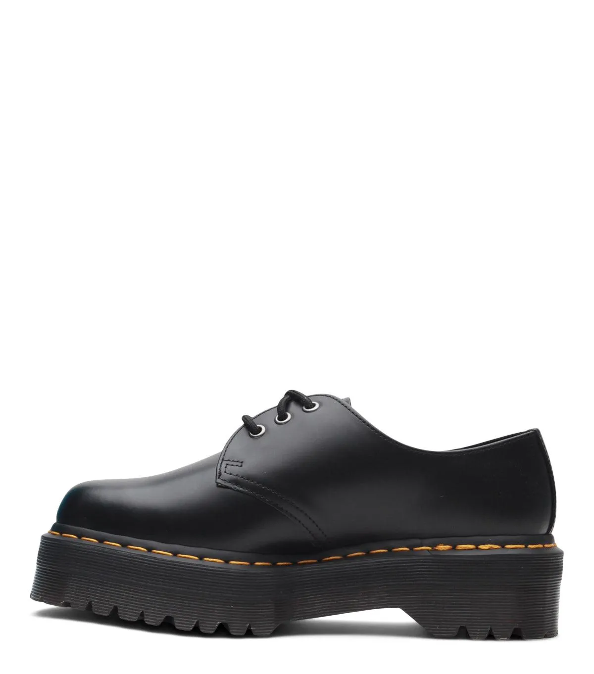 Dr. Martens 1461 Quad Smooth Leather Platform Black least flexible