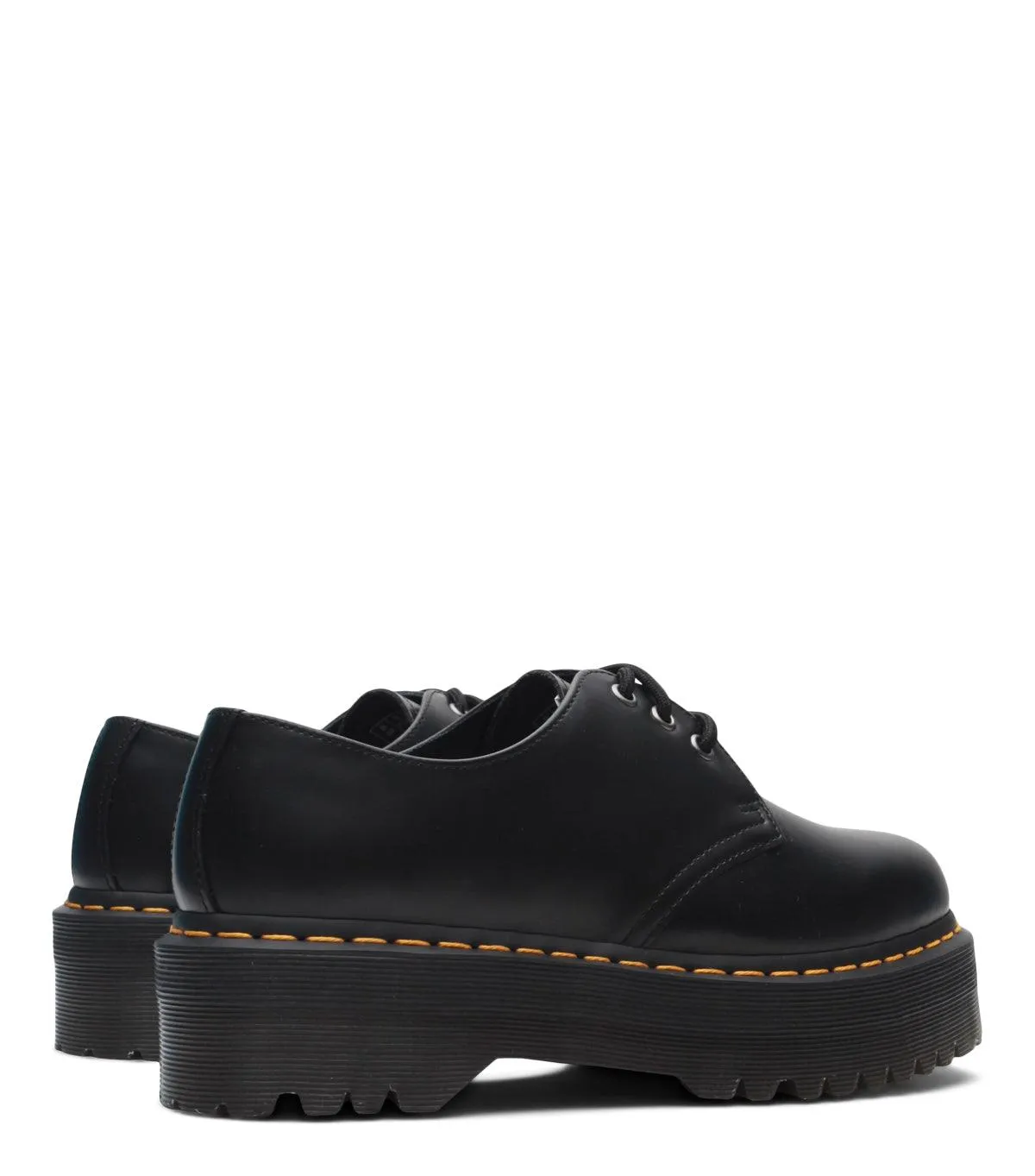 Dr. Martens 1461 Quad Smooth Leather Platform Black Luxurious Touch muted colors