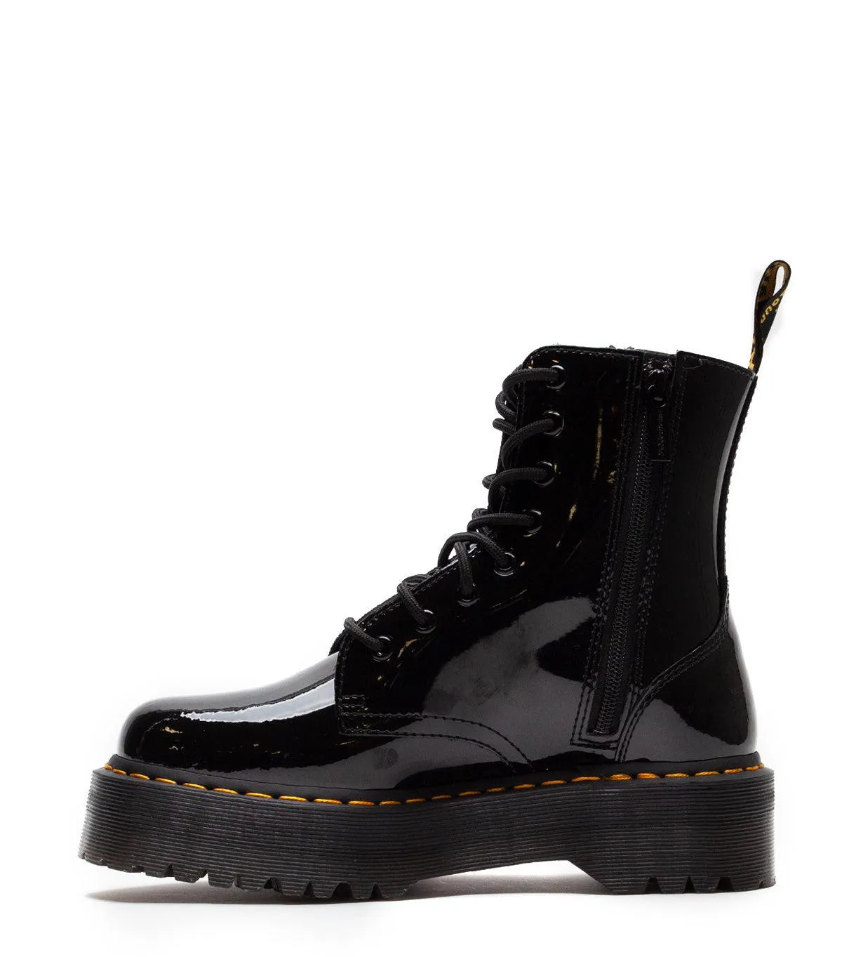 Dr. Martens Women's Jadon Hi Boot Black Patent Flexible Support