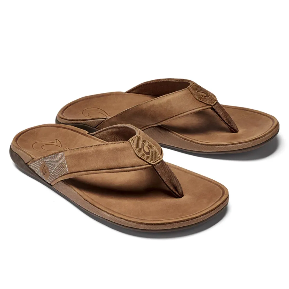 Summer Wear removable insoles OluKai Men's Tuahine Toffee Leather