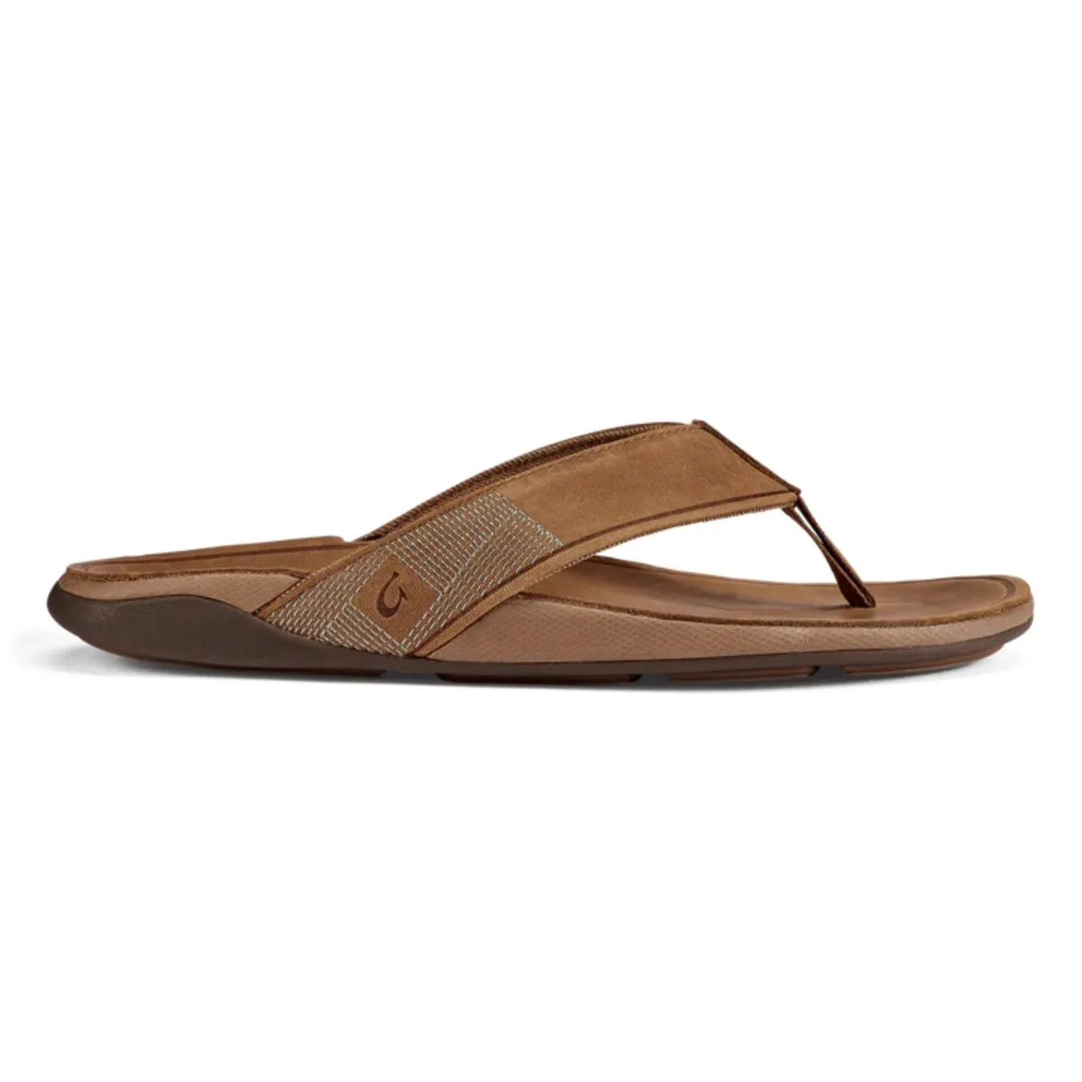 Rubber Outsole OluKai Men's Tuahine Toffee Leather