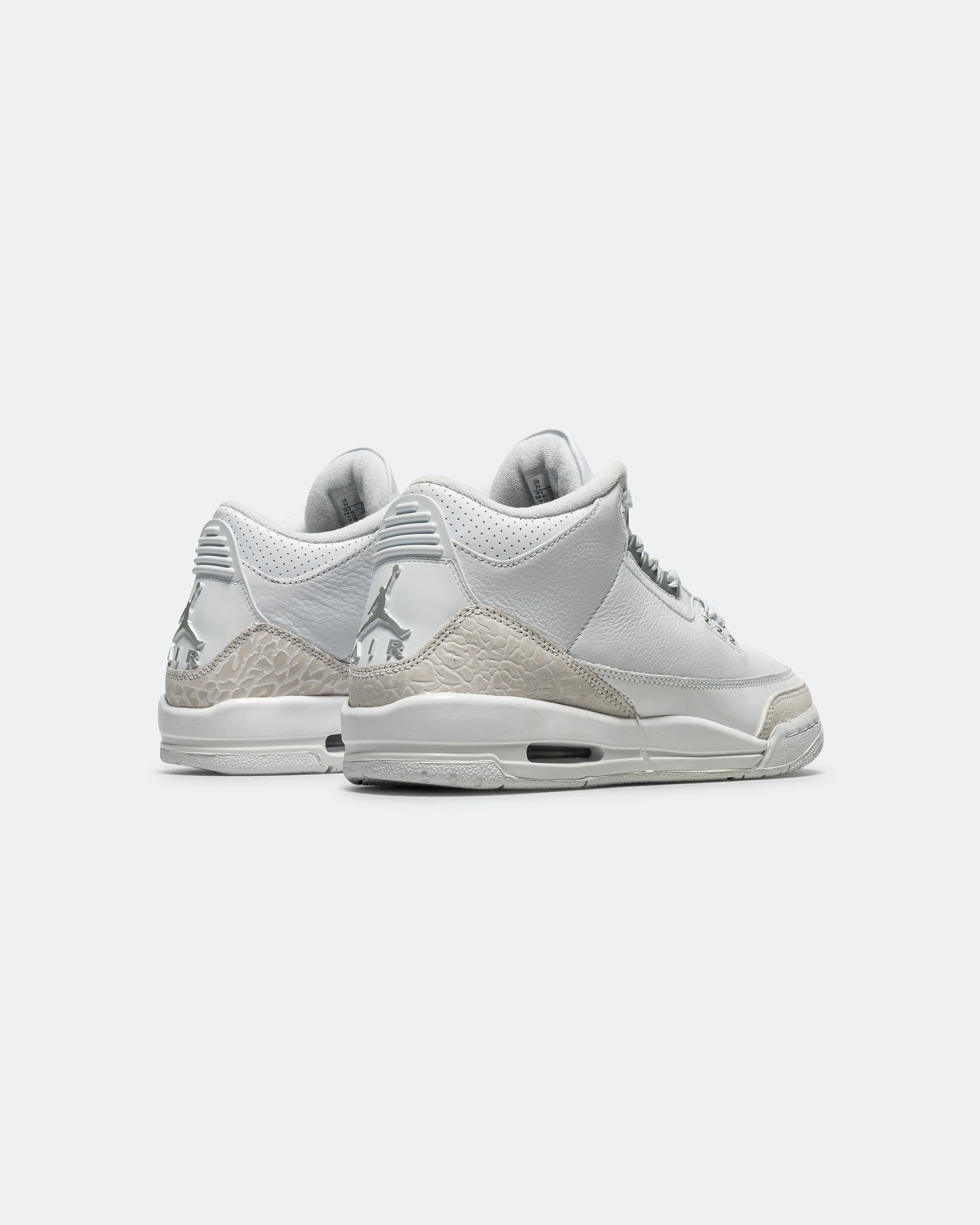 Air Jordan 3 Retro GS - White/White-Metallic Silver Impact Dispersing Core Breath Option