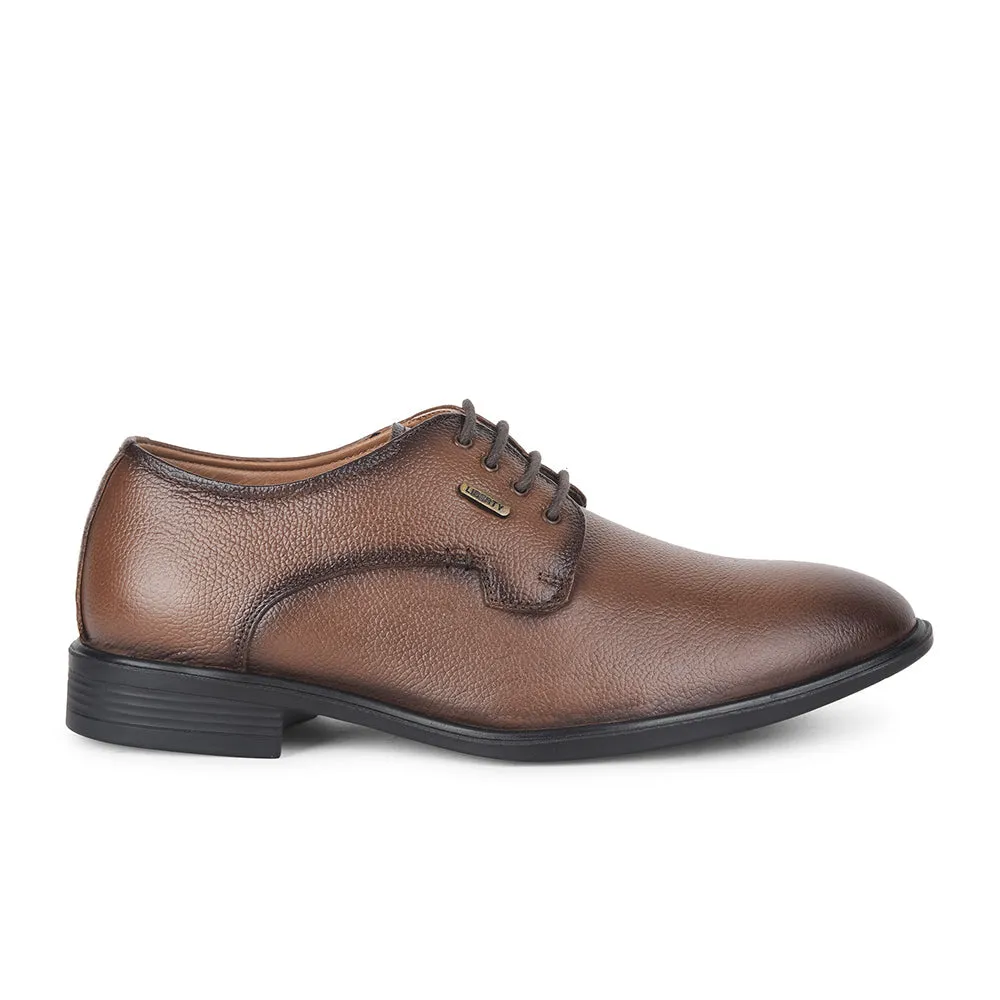 Fortune by Liberty Men LOM-605 Tan Formal Lacing Derby Shoes All-Day Lightweight Comfort