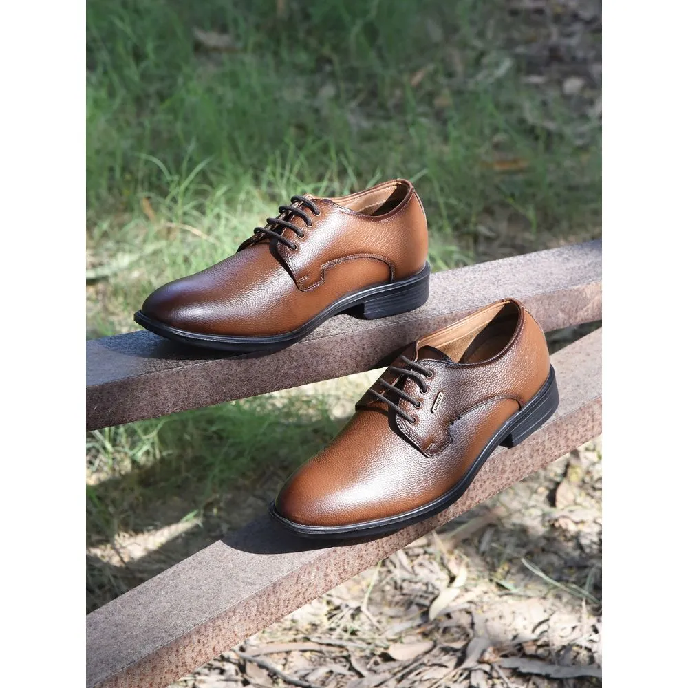 Fortune by Liberty Men LOM-605 Tan Formal Lacing Derby Shoes Elegant Urban Edge Secure fit