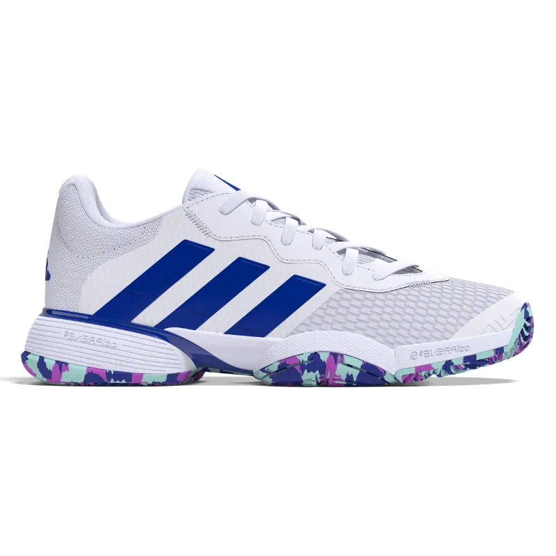 Comfort Cushion Stylish Adidas Performance Barricade Junior Tennis Shoes - FTWWHT/LUCBLU/SEFLAQ