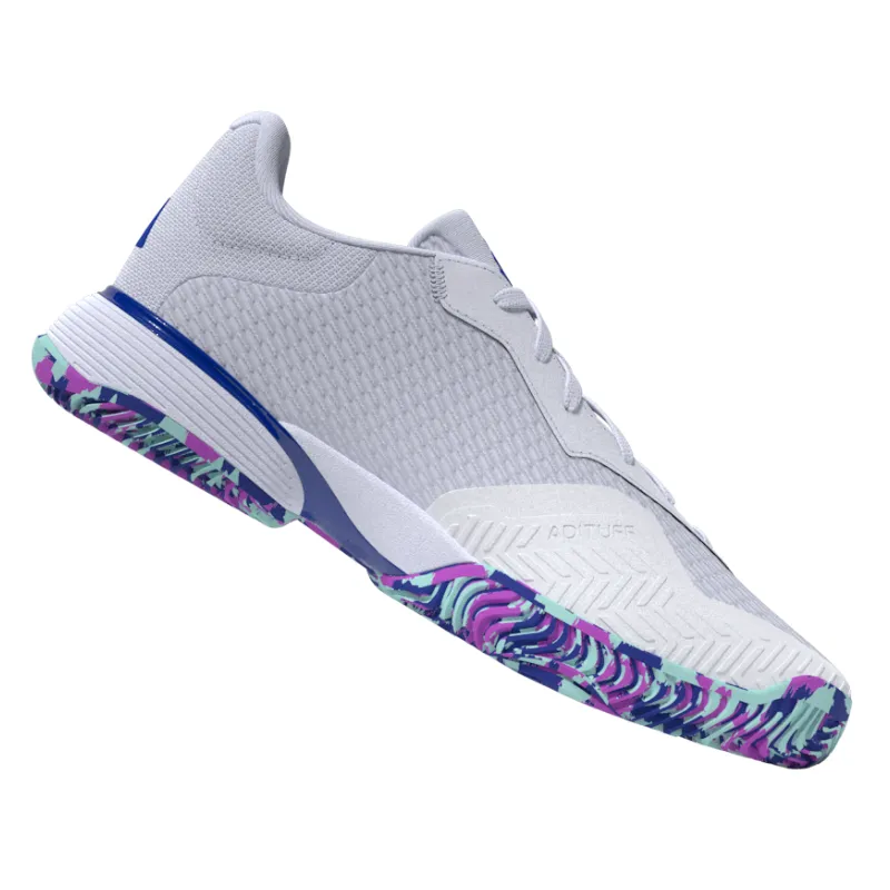 Adidas Performance Barricade Junior Tennis Shoes - FTWWHT/LUCBLU/SEFLAQ Quick lacing