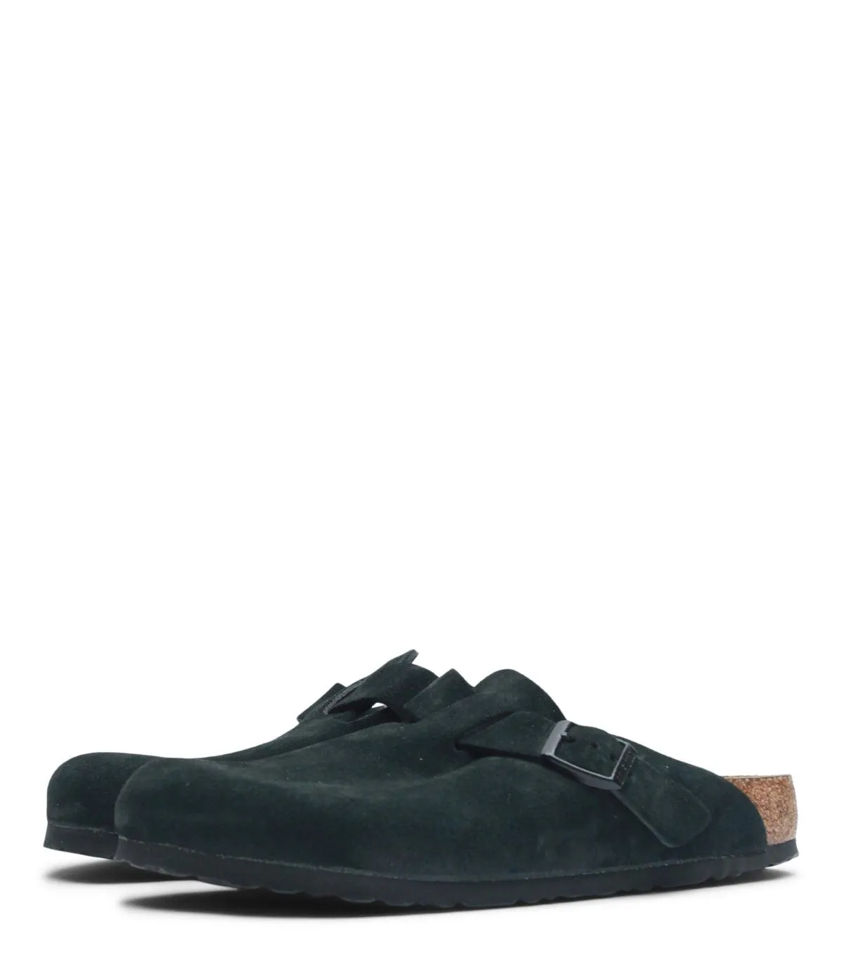 remarkable quality-built Birkenstock Boston Soft Footbed Suede Black