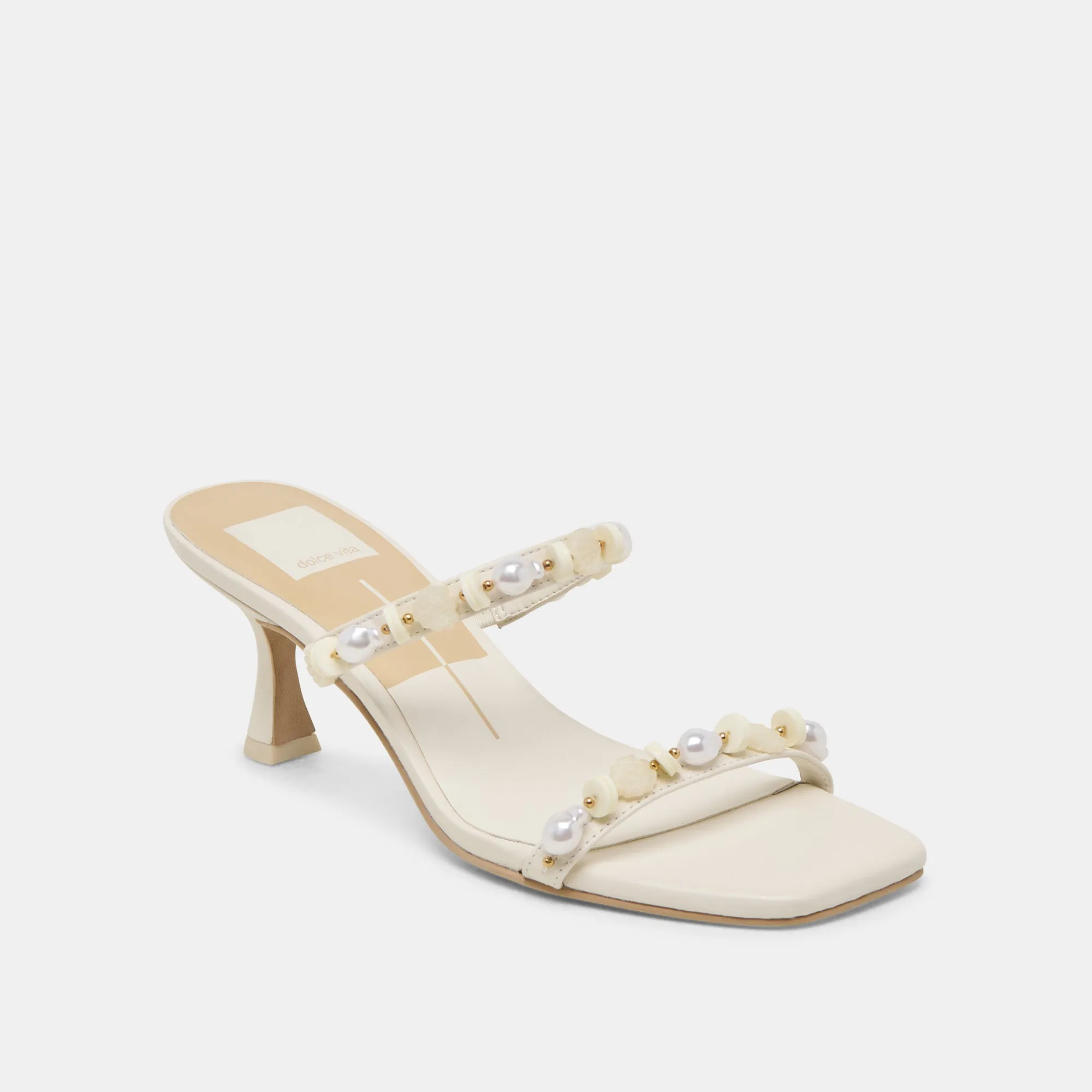 Comfortable Stilettos GRASON HEELS WHITE LEATHER