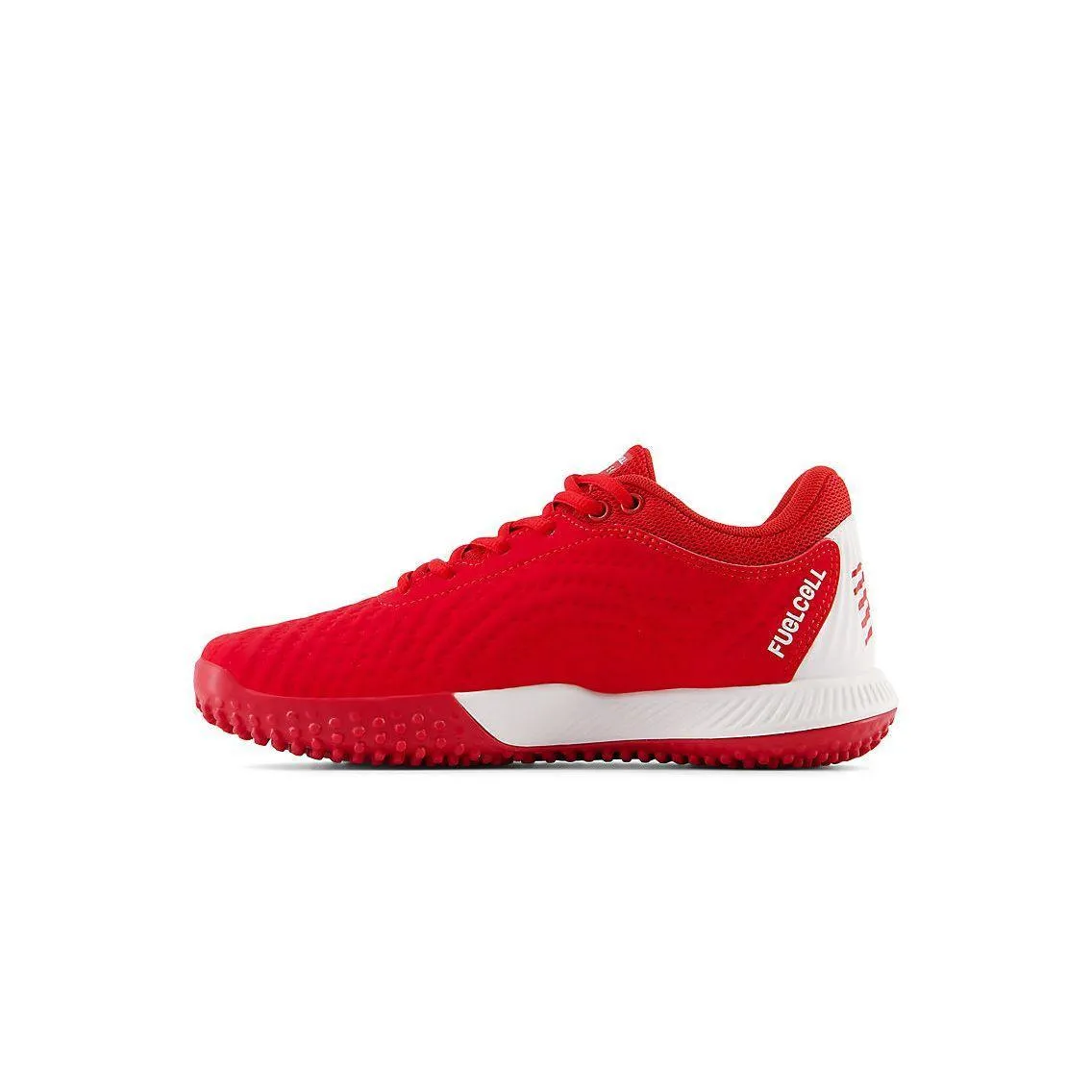 New Balance Women's FuelCell FUSE v4 Turf Trainer Softball Shoes - Team Red/Optic White - STFUSER4 Mountain Side