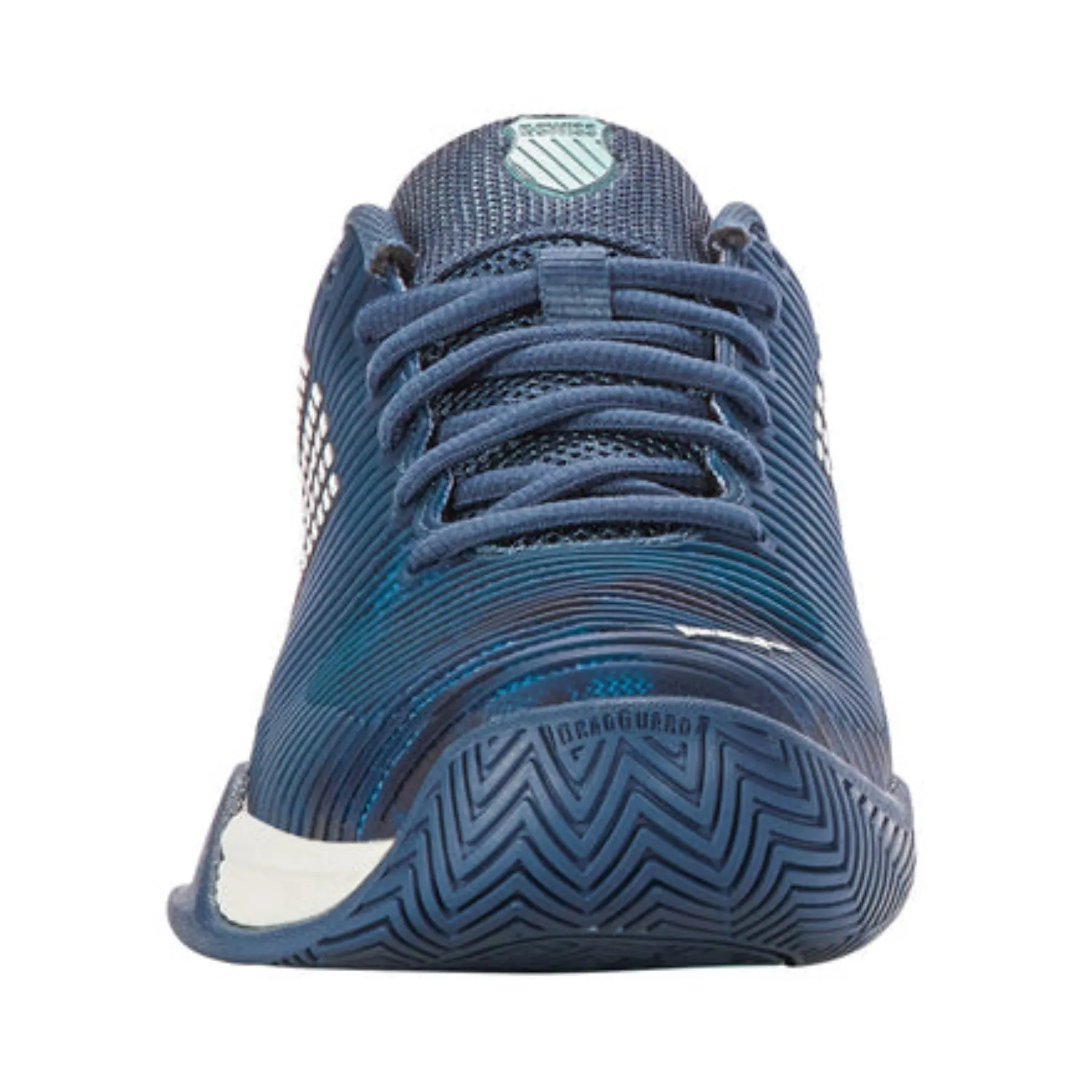 Soft outsole K Swiss Hypercourt Express 2 Indian Teal/Star White Junior Tennis Shoes