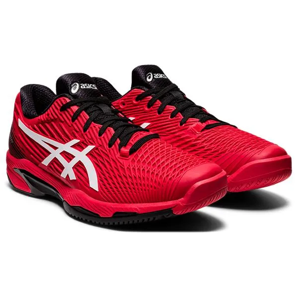 Anti Abrasion Breathable Design Asics Solution Speed FF 2 - Electric Red/White