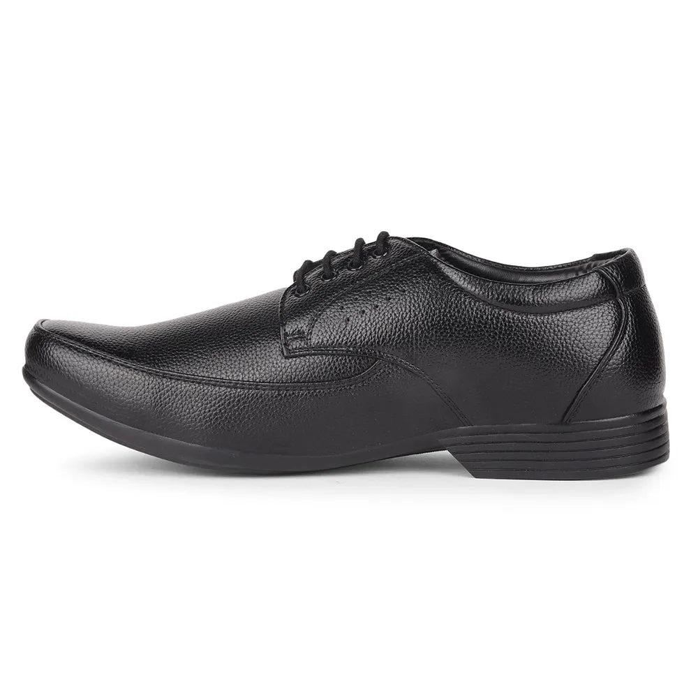 Timeless Formal Appeal Fortune By Liberty HIL-10 Formal Derby Shoes For Men - Black