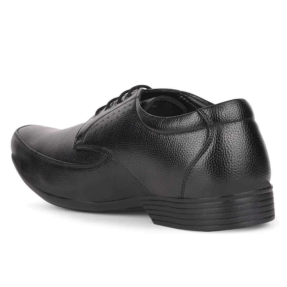 Polished Style Fortune By Liberty HIL-10 Formal Derby Shoes For Men - Black