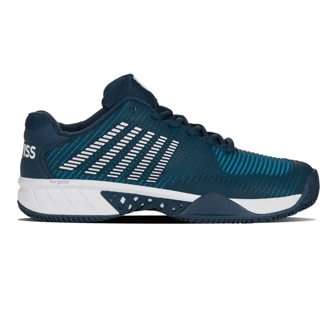 Stability Cushion K Swiss Hypercourt Express 2HB Mens Tennis Shoes - Reflecting Pond/White