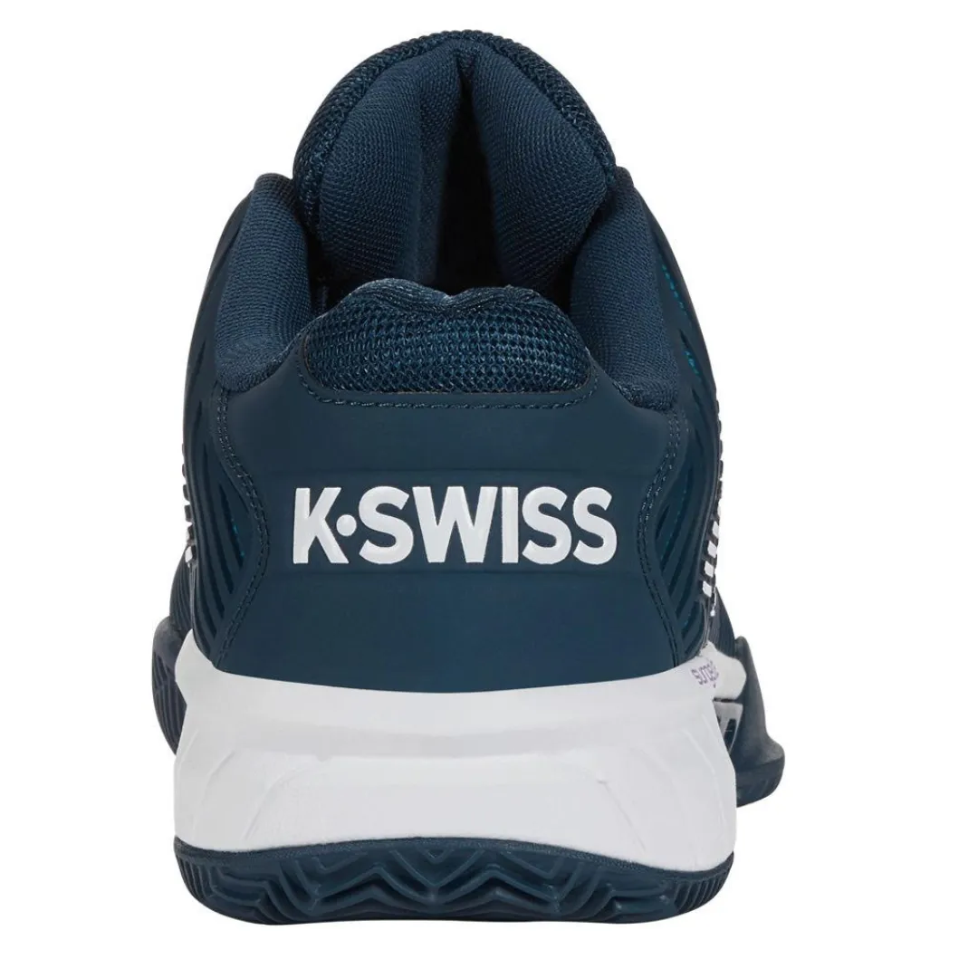 Breathable Casual Comfort K Swiss Hypercourt Express 2HB Mens Tennis Shoes - Reflecting Pond/White