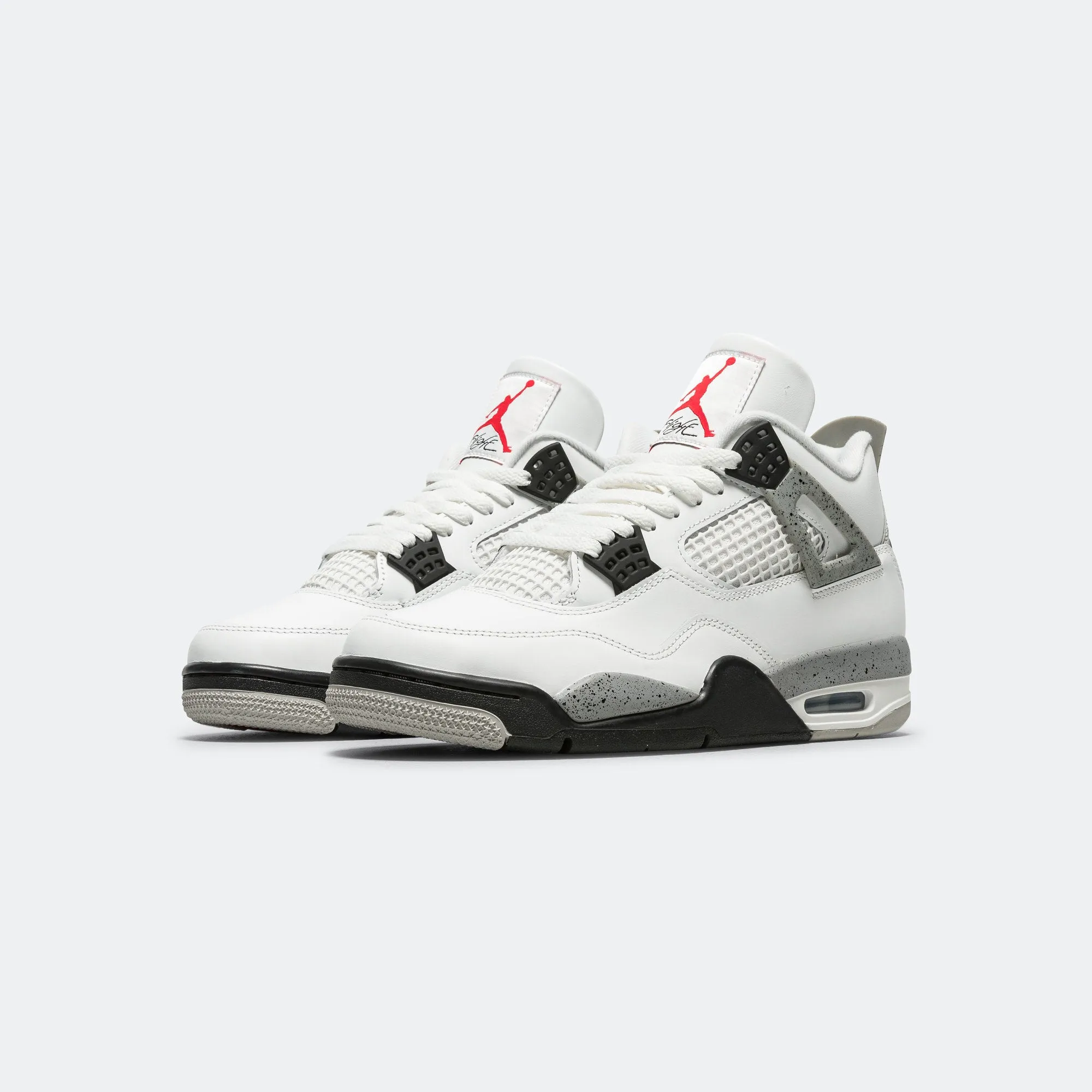 Air Jordan 4 Retro - Summit White/Fire Red-Tech Grey-Black Dynamic Fit Lacing Anti Slip Insole